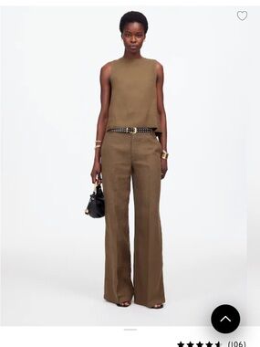 🔍 ISO: Madewell Zoe Wide-Leg Linen Pants – Safari Khaki, Size 4 🔍
